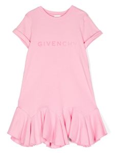 Givenchy Kids robe en coton à logo imprimé - Rose