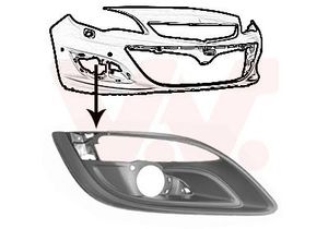 Ventilatiegrille, bumper 3753592