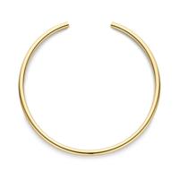 14K Geelgouden Spang Collier met Ovalen Buis - Elegant en Tijdloos