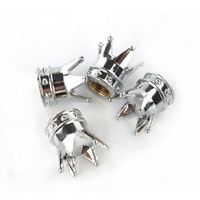 TT-products ventieldoppen Silver Crown zilver 4 stuks - thumbnail