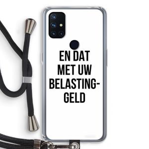Belastinggeld: OnePlus Nord N10 5G Transparant Hoesje met koord