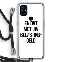 Belastinggeld: OnePlus Nord N10 5G Transparant Hoesje met koord