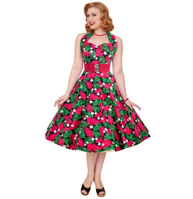 Red Palm Floral Dress Black-46 (NL)/ 20 (UK) Red Palm Floral Dress Black-46 (NL)/ 20 (UK)