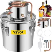 VEVOR Alcohol Distilleerder Water Distilleerder 10Gal 38,5L Water Wijn Distilleerder Thermometer Keramische Kachel Water Pro