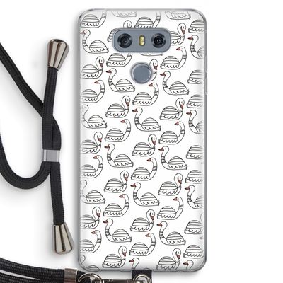 Zwanen: LG G6 Transparant Hoesje met koord