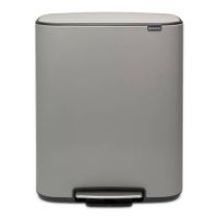 Brabantia Bo Pedaalemmer 2 x 30 L - Mineral Concrete Grey