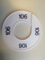 Maatring 9cm wit/zwart 106