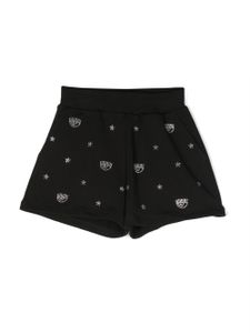 Chiara Ferragni Kids short Eyelike à ornements - Noir