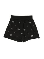 Chiara Ferragni Kids short Eyelike à ornements - Noir