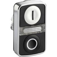 Schneider Electric ZB4BW7A1721 Frontelement voor lichtdruktoets Terugstelbaar (Ø) 22 mm 0/I Chroom 1 stuk(s)