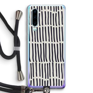 Moroccan stripes: Huawei P30 Transparant Hoesje met koord