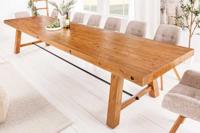 Massieve eettafel FINCA 300cm vintage bruin gerecycled grenenhout - 44507