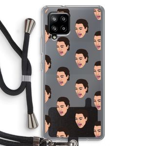 Ugly Cry Call: Samsung Galaxy A42 5G Transparant Hoesje met koord