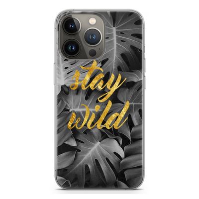 Stay wild: iPhone 13 Pro Transparant Hoesje