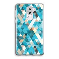 Gekleurde driehoekjes blauw: Honor 6X Transparant Hoesje