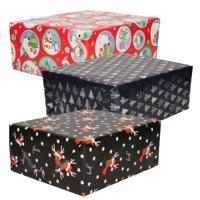Luxe Kerst cadeaupapier pakket - 3 prints mix - 9x rollen - 250 x 70 cm - cadeaupapier