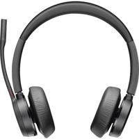 HP Poly Voyager 4320 UC Stereo On Ear headset Computer Bluetooth Stereo Zwart Noise Cancelling Volumeregeling, Incl. oplaad- en dockingstation