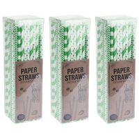 Papieren drinkrietjes - 300x - groen - 20 cm - Drinkrietjes - thumbnail