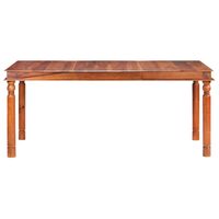 The Living Store Sheesham Houten Eettafel - 180 x 90 x 76 cm - Honingkleurige Afwerking