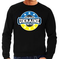 Have fear Ukraine is here / Oekraine supporter sweater zwart voor heren - thumbnail