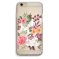 Hello in flowers: iPhone 6 / 6S Transparant Hoesje - thumbnail