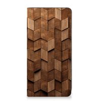 Book Wallet Case voor Nokia G22 Wooden Cubes - thumbnail