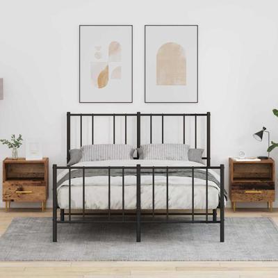 Nachtkastje 2 pcs Oud hout 40 x 35 x 47,5 cm Bewerkt hout Nachtkastje 2 pcs Oud hout 40 x 35 x 47,5 cm Bewerkt hout