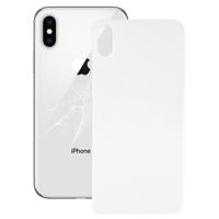 Gemakkelijk vervanging grote camera gat glas terug batterij cover met lijm voor iPhone XS (wit)