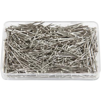 Creativ Company Kopspelden, l: 16 mm, dikte 0,65 mm, ca. 500 stuk, zilver, 35 gr/ 1 doos