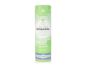 Ben & Anna Deodorant in papiertube - sensitive - lemon & lime - 60 gram