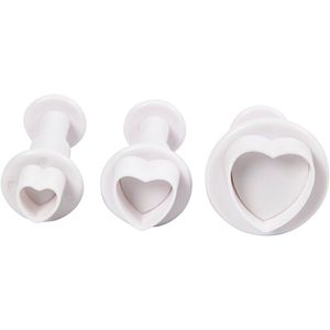 Creativ Company Uitsteekvormen met stempel hart, 3st.