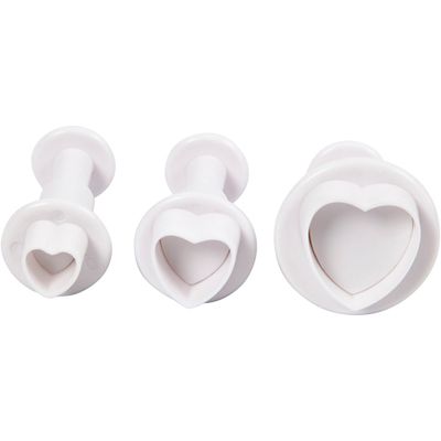 Creativ Company Uitsteekvormen met stempel hart, 3st.