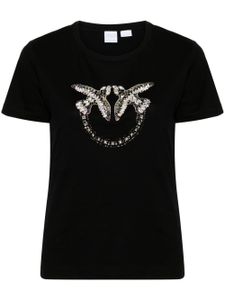 PINKO t-shirt Love Birds à ornements - Noir