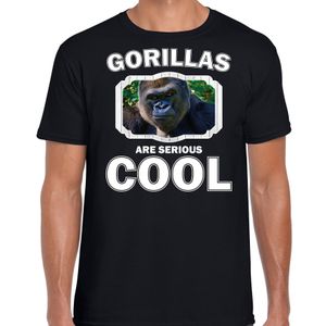 Dieren stoere gorilla t-shirt zwart heren - gorillas are cool shirt