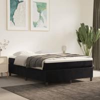 Boxspring met matras fluweel zwart 140x190 cm