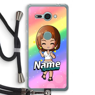 Chibi Maker vrouw: Sony Xperia XZ2 Compact Transparant Hoesje met koord