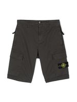 Stone Island Junior short à motif Compass - Gris