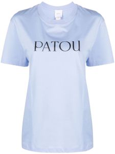 Patou t-shirt en coton biologique à logo imprimé - Bleu