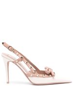 Valentino Garavani escarpins en jean à détail de nœud 105 mm - Tons neutres