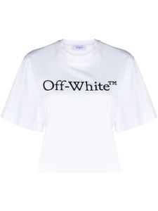 Off-White Big Logo Bookish cropped T-shirt - Blanc