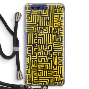 Majorelle Blue Print: Honor 9 Transparant Hoesje met koord