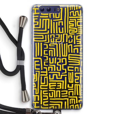 Majorelle Blue Print: Honor 9 Transparant Hoesje met koord