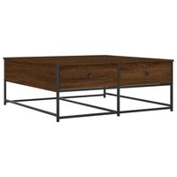 vidaXL Salontafel 100x99x40 cm bewerkt hout bruin eikenkleur - thumbnail