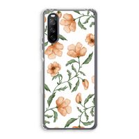 Peachy flowers: Sony Xperia 10 III Transparant Hoesje