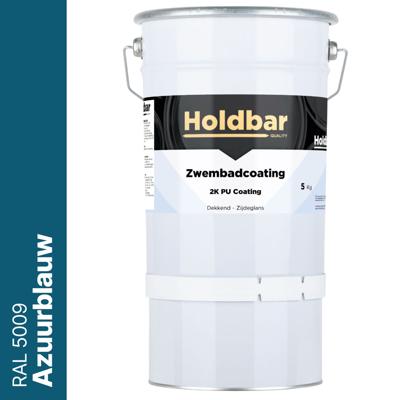 Holdbar Zwembadcoating Azuurblauw (RAL 5009) 5 kg