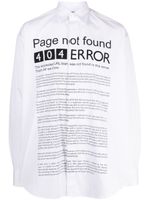 VETEMENTS chemise à imprimé Page Error - Blanc