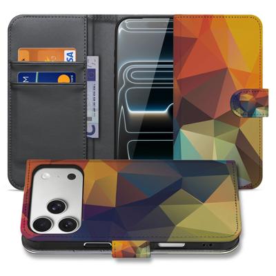 Polygon Pasjeshouder Drie Kaarten Slot Hoesje Apple iPhone 17 Pro | Book Case