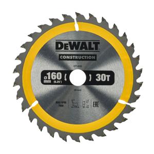 DeWALT Cirkelzaagblad voor Hout | Construction | Ø 160mm Asgat 20mm 30T - DT1932-QZ