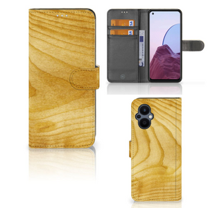 OPPO Reno 8 Lite | OnePlus Nord N20 Book Style Case Licht Hout