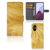 OPPO Reno 8 Lite | OnePlus Nord N20 Book Style Case Licht Hout - thumbnail